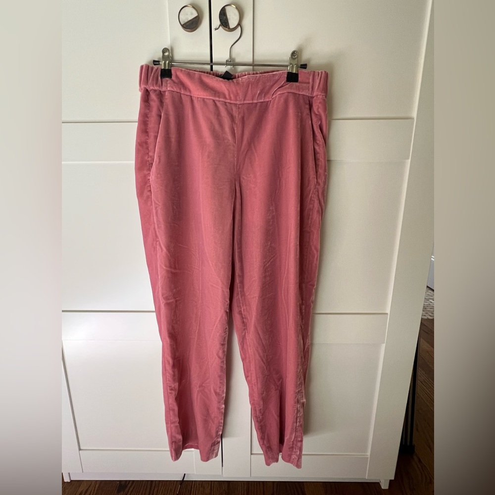JCrew pink/blush velvet pants